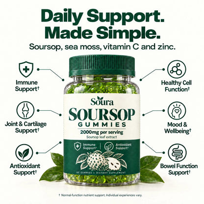 100% Pure Organic Soursop Gummies